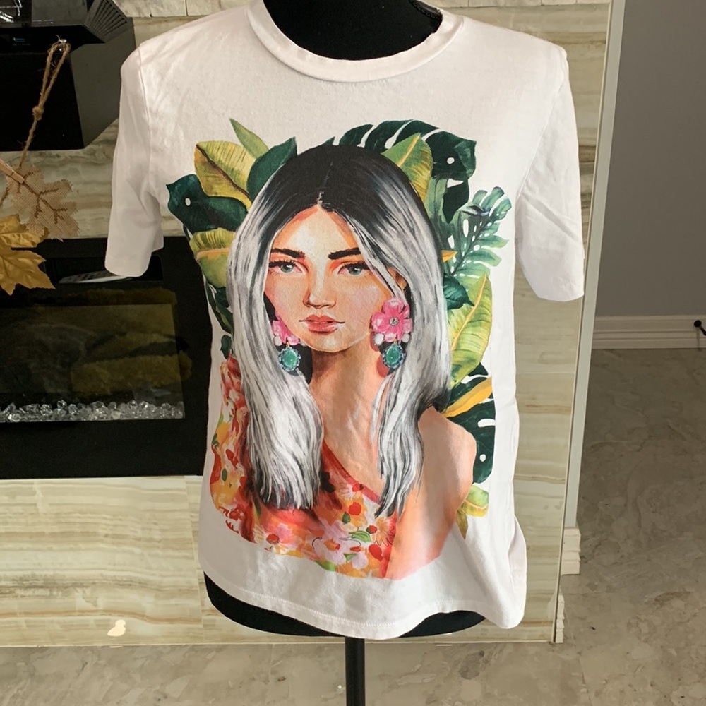 Women’s Zara 100% Cotton Short Sleeve Tee. Size S(395)